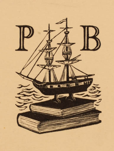 Exlibris by Anthony Christmas from Great Britain for Philipp Beddingham - Book Ship/Boat 