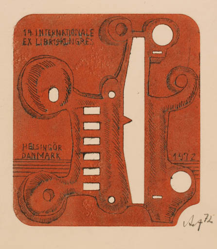 Exlibris by V. Antanavicius from Lithuania for ? 14. Internationale Exlibris Kongres - Abstract Exlibris Congress 