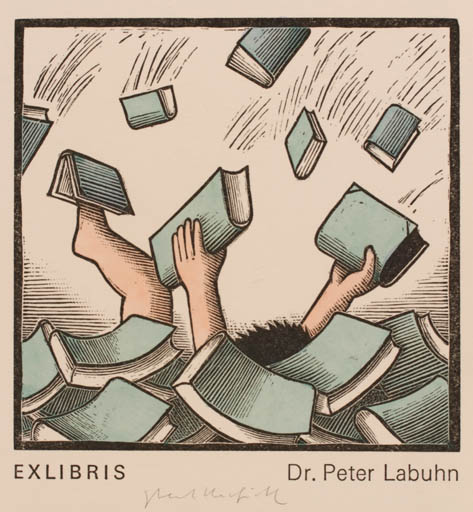 Exlibris by Egbert Herfurth from Germany for Dr. Peter Labuhn - Book 