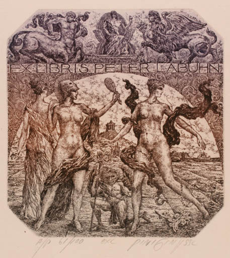 Exlibris by V. Pinigin from Ukraine for Dr. Peter Labuhn - Mythology 