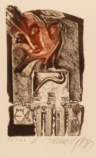 Exlibris by Leo Bednarik from Slovak Republic for Dr. Beate Labuhn - 