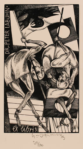 Exlibris by Karl Georg Hirsch from Germany for Dr. Peter Labuhn - Drama 