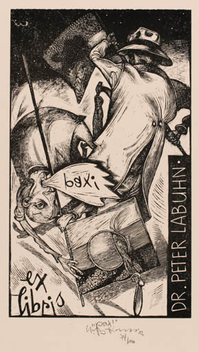 Exlibris by Karl Georg Hirsch from Germany for Dr. Peter Labuhn - Drama 