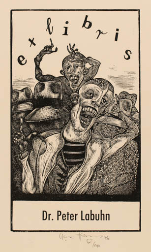 Exlibris by Karl Georg Hirsch from Germany for Dr. Peter Labuhn - 