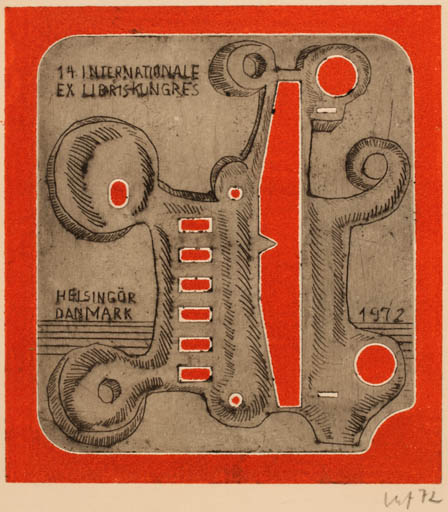 Exlibris by V. Antanavicius from Lithuania for ? 14. Internationale Exlibris Kongres - Abstract Exlibris Congress 