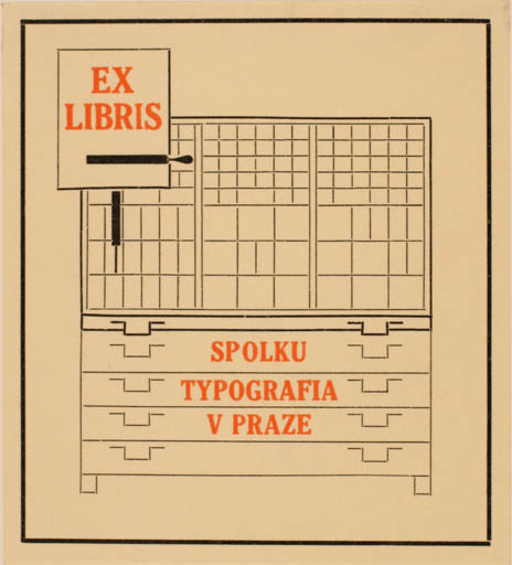 Exlibris by Ant. Sirek from Czech Republic for ? Spolka Typografia v Praze - Working Printing technique 