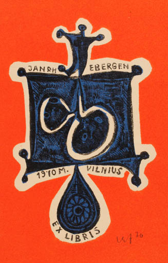 Exlibris by V. Antanavicius from Lithuania for Jan Rhebergen - Abstract 