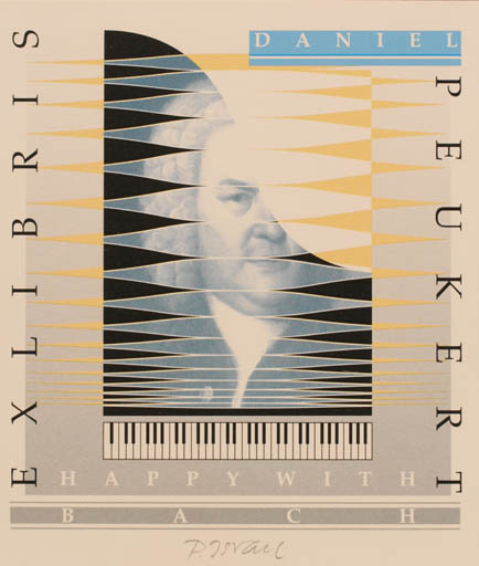 Exlibris by Peter Israel from Germany for Daniel Peukert - Man Music 