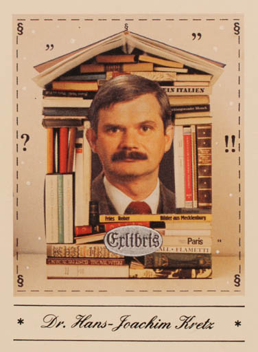 Exlibris by Peter Israel from Germany for Dr. Hans-Joachim Kretz - Book Portrait 