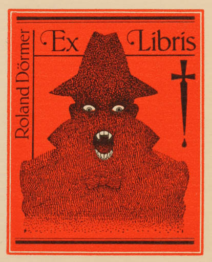 Exlibris by Peter Israel from Germany for Roland Dörmer - Man 