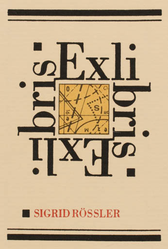 Exlibris by Peter Israel from Germany for Sigrid Rössle - 