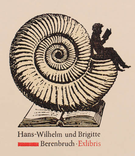 Exlibris by Peter Israel from Germany for Hans-Wilhelm und brigitte Berenbruch - Book Man 