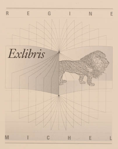 Exlibris by Peter Israel from Germany for Regine Michel - 