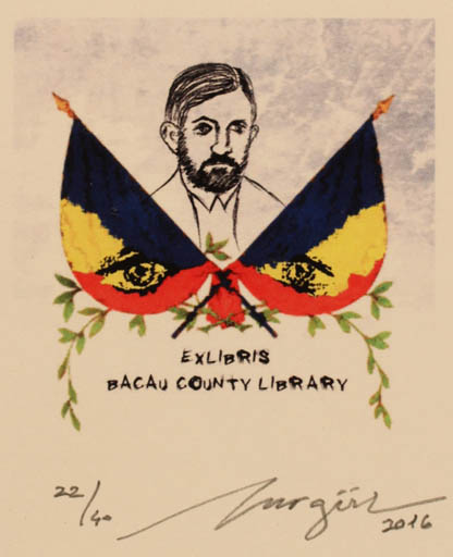 Exlibris by Nurgül Arikan from Turkey for Bacau County Library - 