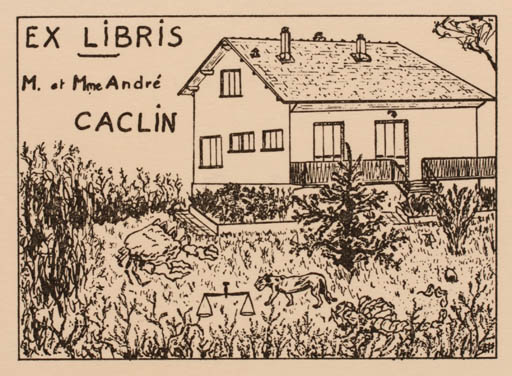 Exlibris by Antoinette Caclin from France for André Caclin - 