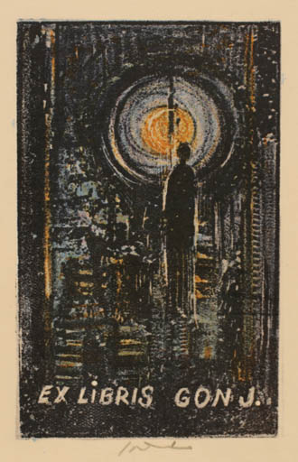 Exlibris by Fravoslav Sovak from Czech Republic for Gon J. - Abstract 
