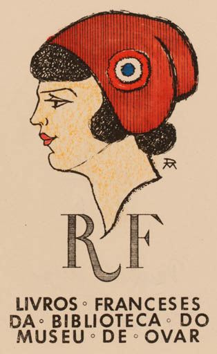 Exlibris by Daniel Meyer from France for ? R F - Portrait 