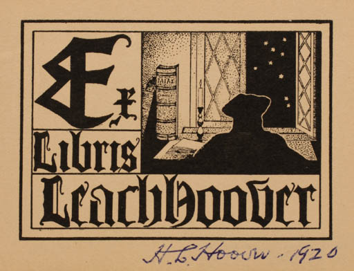 Exlibris by Leach Hoover from USA for Leach Hoover - 