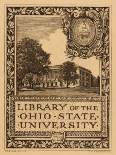 Exlibris by T E French from USA for A N Mac Dowald - Architecture 