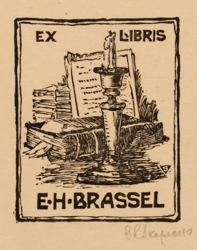 Exlibris by G. R. Skopecek from USA for E H Brassel - Book 