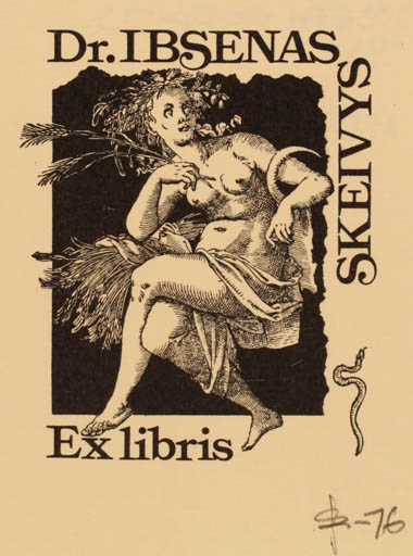 Exlibris by Joseph Sodaitis from USA for Ibsenas Dr. Skeivys - Woman 