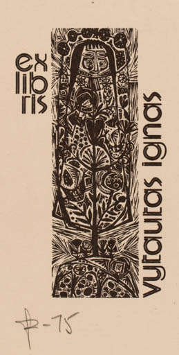 Exlibris by Joseph Sodaitis from USA for Vyrauras Ignas - 