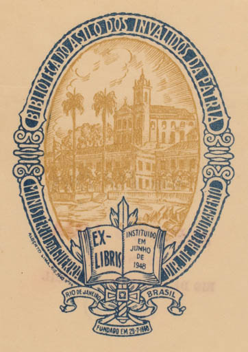 Exlibris by Alberto Lima from Brazilien for ? Biblioteca do Asilo dos Invalidos da Patria - Book City 