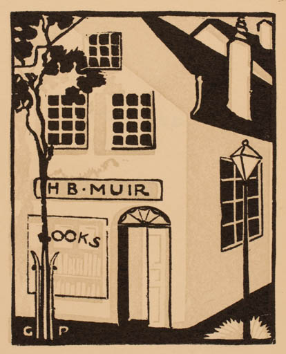 Exlibris by G.D. Perrottet from Australia for H. B. Muir - Architecture 