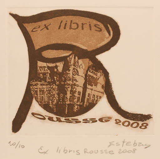 Exlibris by Liliana Esteban from Argentina for ? Rousse - 