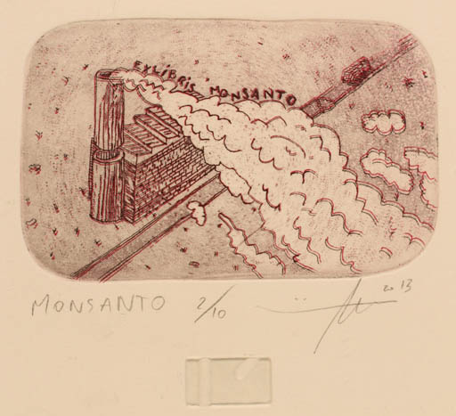 Exlibris by Jacek Machowski from Poland for ? Monsanto - 