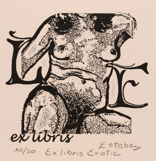 Exlibris by Liliana Esteban from Argentina for Liliana Esteban - Erotica 