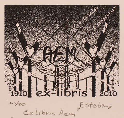 Exlibris by Liliana Esteban from Argentina for ? AEM - Architecture 