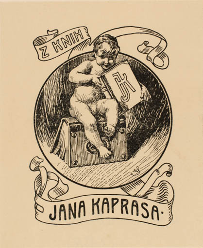 Exlibris by Max Svabinsky from Czech Republic for Jana Kaprasa - Book Child 