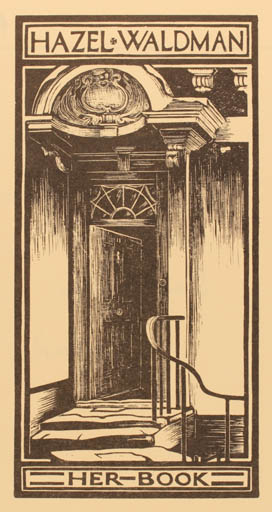Exlibris by Claire Leighton from Great Britain for Hazel Waldman - Interior 