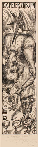 Exlibris by Karl Georg Hirsch from Germany for Dr. Peter Labuhn - 