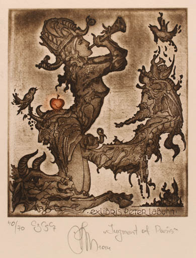 Exlibris by Ruslan Agirba from Ukraine for Dr. Peter Labuhn - Mythology 