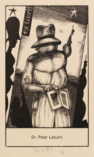 Exlibris by Karl Georg Hirsch from Germany for Dr. Peter Labuhn - 