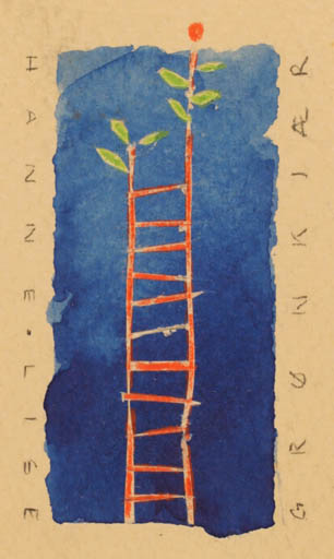 Exlibris by Ove Bering from Denmark for Hanne Lise Grønkjær - Abstract 