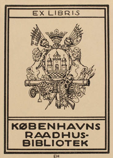 Exlibris by Ebba Holm from Denmark for ? Københavns Rådhusbibliotek - 