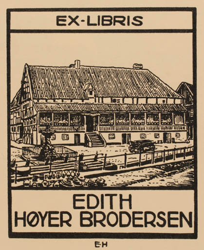 Exlibris by Ebba Holm from Denmark for Edith Høyer Brodersen - 