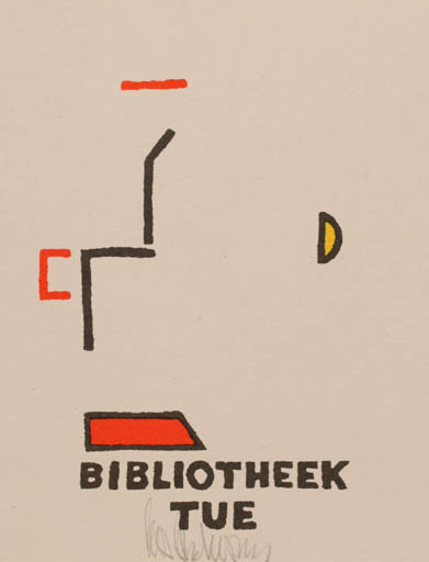 Exlibris by Cees Andriessen from Netherland for Bibliotheek Tue - Abstract 