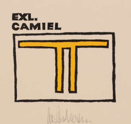 Exlibris by Cees Andriessen from Netherland for ? Camiel - Abstract 