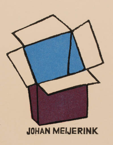 Exlibris by Cees Andriessen from Netherland for Johan Meijerink - Abstract 