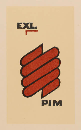 Exlibris by Cees Andriessen from Netherland for ? PIM - Abstract 