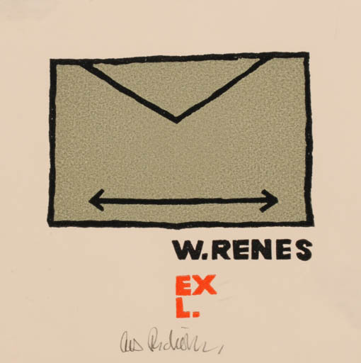 Exlibris by Cees Andriessen from Netherland for W Renes - Abstract 