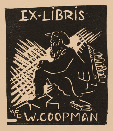 Exlibris by Wilfrid Coopman from Belgium for Wilfrid Coopman - Man 