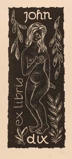 Exlibris by Jean- Pierre Dierickx from Belgium for Jean- Pierre Dierickx - Woman 