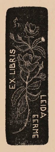 Exlibris by André Gastmans from Belgium for Leida Eerme - Flora 