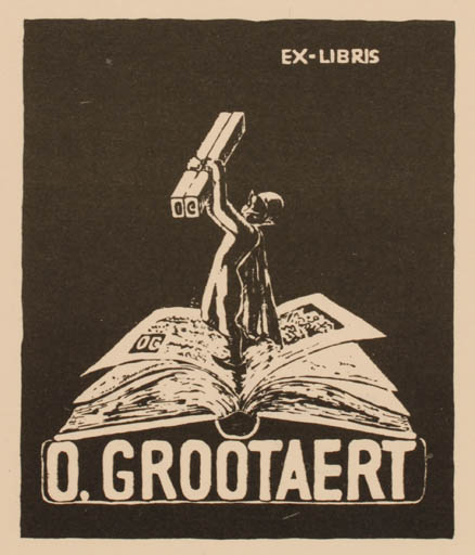 Exlibris by Oscar Grootaert from Belgium for Oscar Grootaert - Book Man 