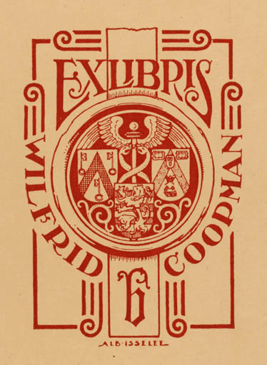 Exlibris by Albert Isselée from Belgium for Wilfrid Coopman - Heraldry 